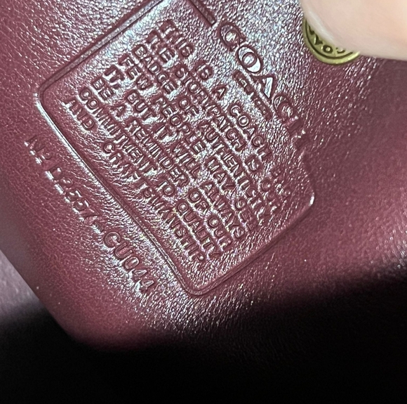 Coach Brooklyn 39 Merlot/Brass Leather Shoulder Bag - Picture 8 of 15